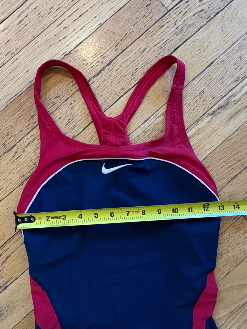 Nike Women’s Navy and Red Athletic One-Piece Swim Suit - Picture 3 of 5